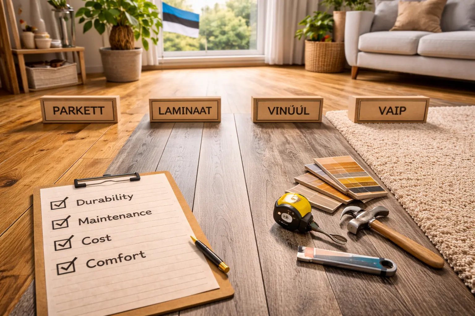 Choice of floor covering: parquet, laminate, vinyl or carpet?