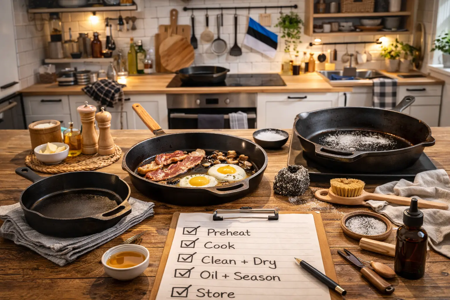 Cast iron pans: use and maintenance