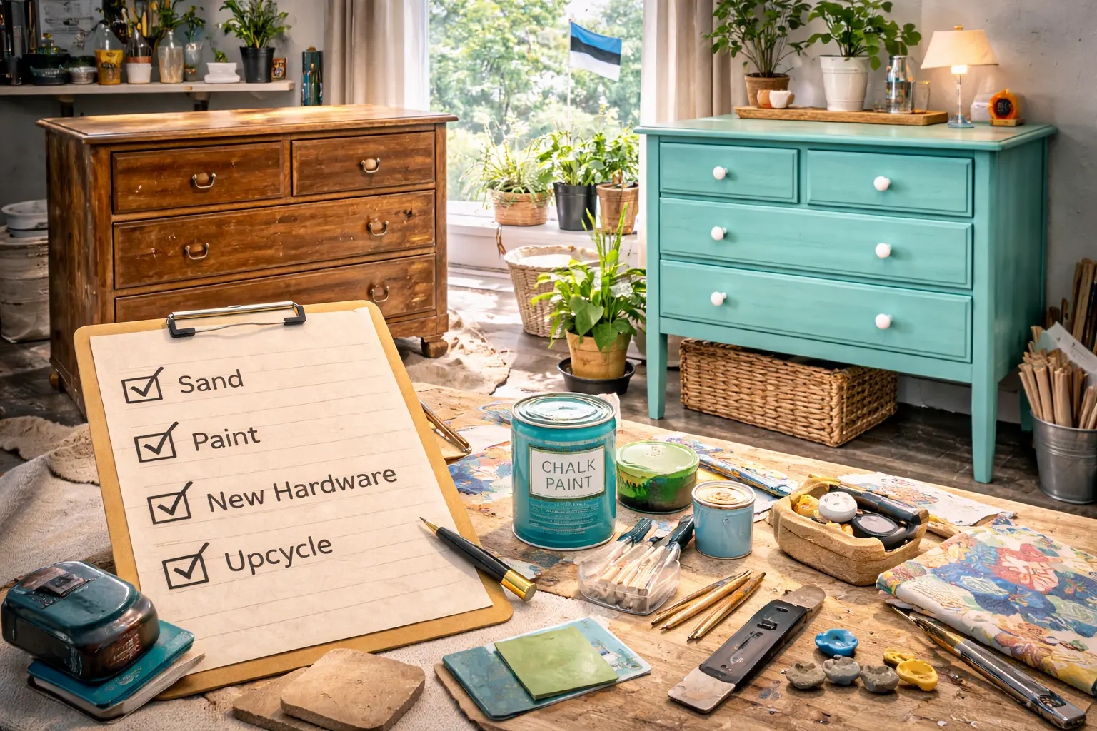 Recycling and new life of old furniture