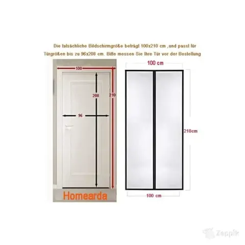 Homearda magnetiga sääsevõrk, 100 x 210 cm