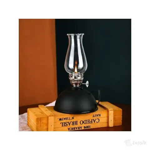 Amanigo petrooleumilamp, 19 cm, matt must Õlilamp