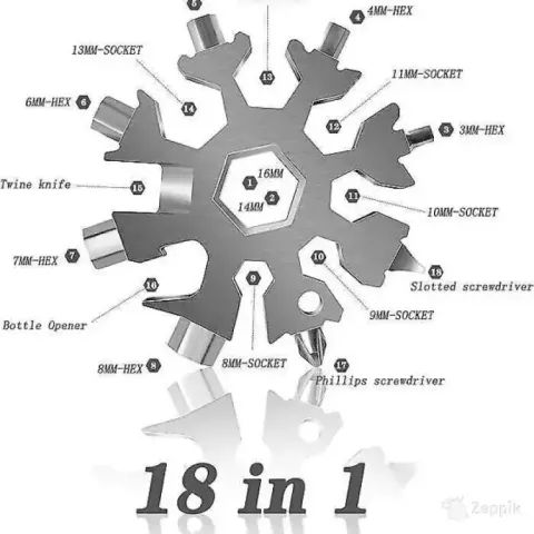 lot uus votmehoidja toorist snowflake 18in1