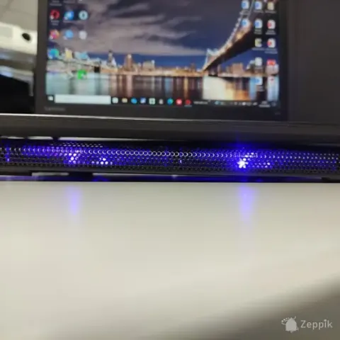 Sülearvuti jahutusalus 2 ventilaatoriga 17.3" USB sinine LED