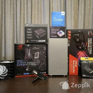 QBIT Gaming PC ROG-Strix Mini | RX 6600 XT | i5 13400 | 32GB DDR5