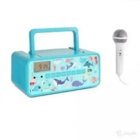 lot auna kidsboxraadio bluetooth fm aux mikrofoon