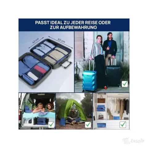 Kurzeco kohvri sisu organiseerija komplekt, 6 tk
