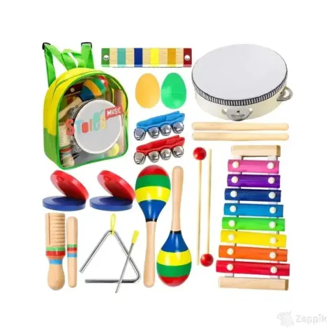 STOIE'S Laste muusikainstrumentide komplekt, 19-osaline
