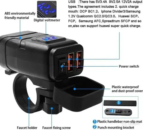 Beedove QK010D-BD-EU-123 USB laadija