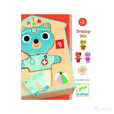 Puupusle - Dressup - mix
