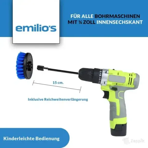 Puuriharjade komplekt Emilio's, 7 tk