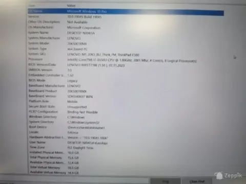 Lenovo E580/i7-8550U/16GB RAM/500GB SSD