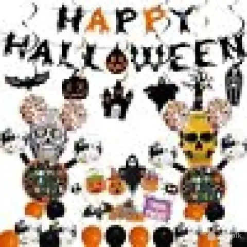 lot uus halloweeni peokaunistuste komplekt infreecs 67 tk