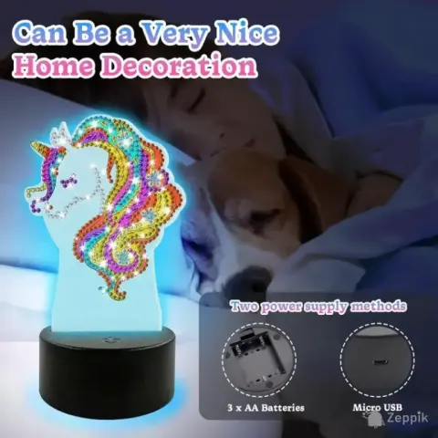FOHYLOY käsitöökomplekt, teemantmosaiik ja lamp
