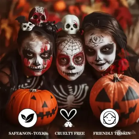 Beteligir halloweeni kehakunsti komplekt