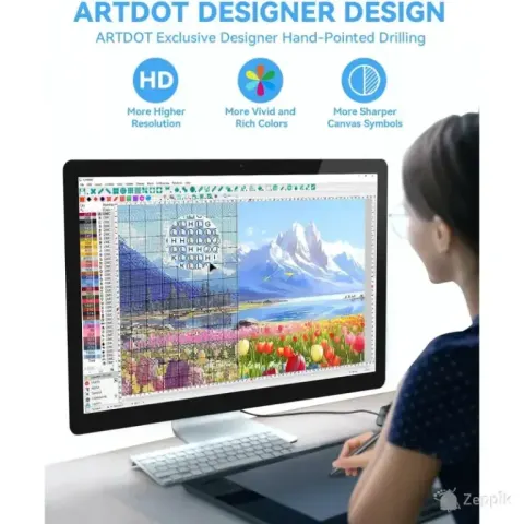ARTDOT teemantmosaiik "Lilled", 2 tk