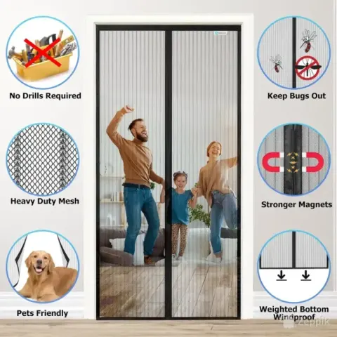 Screen Door magnetiline putukavõrk uksele 90x190 cm