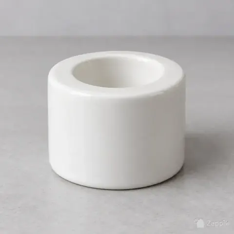 Белый керамический подсвечник 6 см