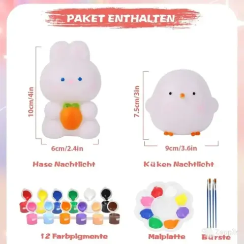 SYAKZK Loovuse komplekt, 2 öövalgustit ja värvid