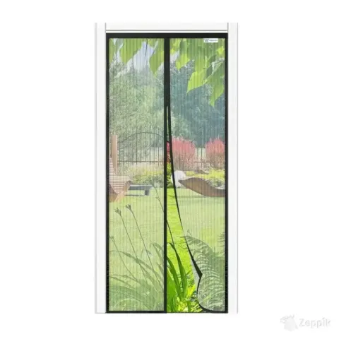Sjldwtmt magnetiline sääsevõrk uksele 60×180 cm, must