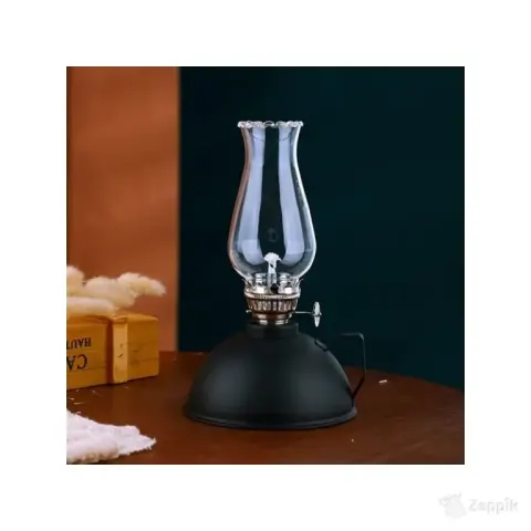 Amanigo petrooleumilamp, 19 cm, matt must Õlilamp
