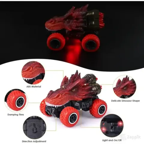 RC auto Dinosaur Vatos, punane/must