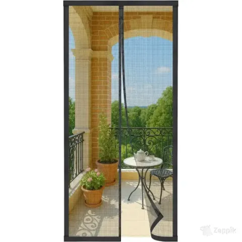 Gozuein magnetiline sääsevõrk uksele 90x210 cm, must