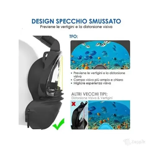 Sukeldumise ja snorgeldamise mask Weisiji, must