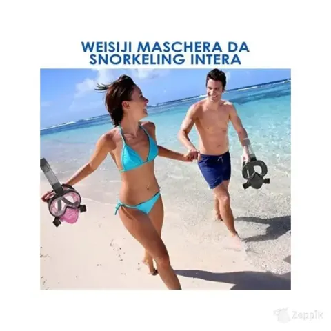 Sukeldumise ja snorgeldamise mask Weisiji, must