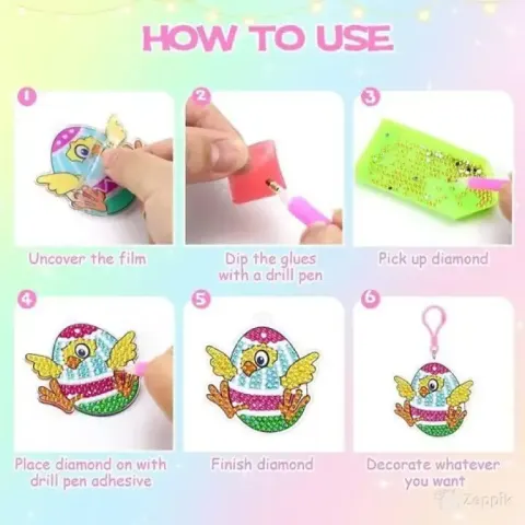 lot uus selftek diy teemantvotmehoidjad lastele 8 tk