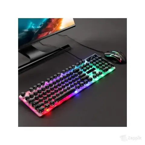 Limeide GTX300 Juhtmega USB LED-klaviatuur hiirega, valge