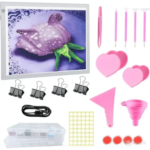 RTjoy A4 LED-paneel teemantmosaiigi tarvikutega