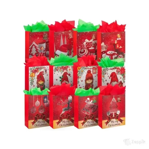 myforHD jõulukinkekottide komplekt - 12tk XL