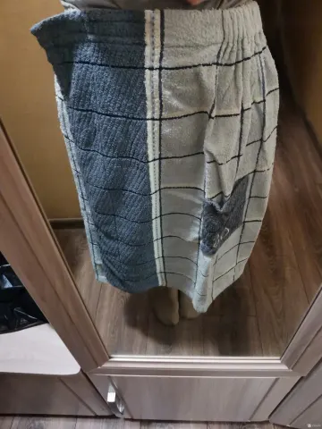 Банное полотенце на липучке