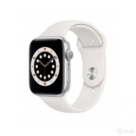 Apple Watch Series 6 GPS 44mm Silver Aluminium – Sport Band White