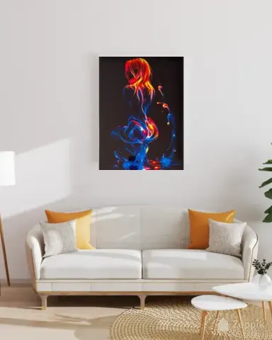 4K Metallmaal – Neon Woman