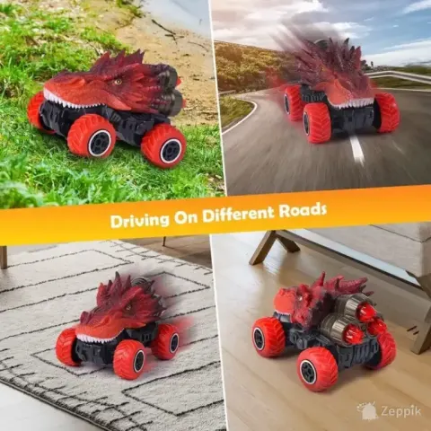 RC auto Dinosaur Vatos, punane/must