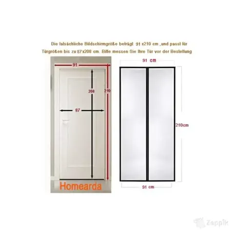 Homearda magnetiline sääsevõrk 90 x 210 cm
