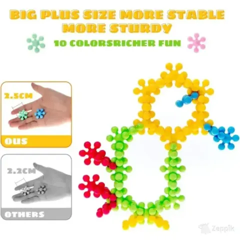 Doloowee Snowflakes ehitusplokkide mänguasi, 170 tükki