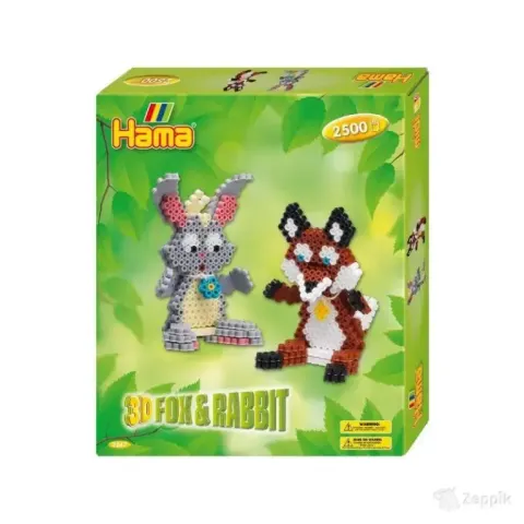 Hama helmed 2500tk - 3D Fox&Rabbit, Termomosaiik