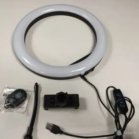 LED rõngaslamp LJJ-26 (26cm) + statiiv / alus komplekt