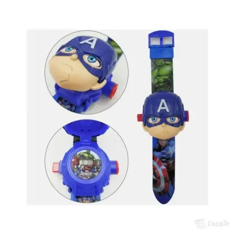MILANDO B8 Laste käekell projektoriga Marvel Avengers Captain America