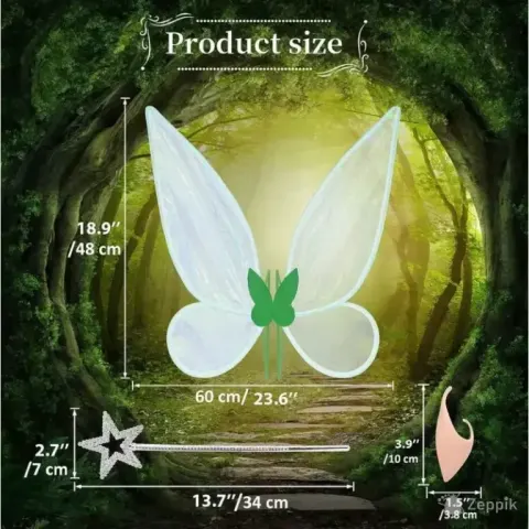 Kostüümitarvikute komplekt Fairy, 3 osa