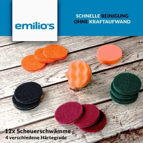 Puuriharjade komplekt Emilio's, 7 tk