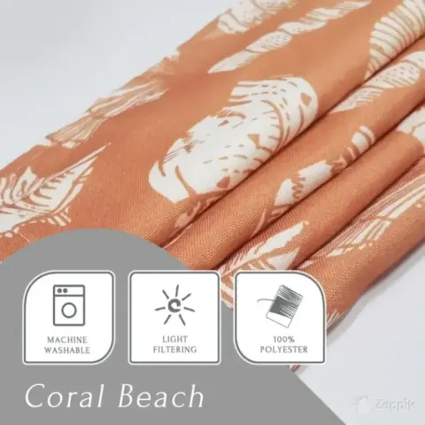 Blunque Coral Beachi köögi kardinad, 70x60 cm