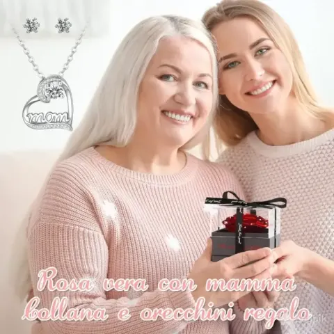 MiraBile “Igavene roos” koos kaelakee ja kõrvarõngastega