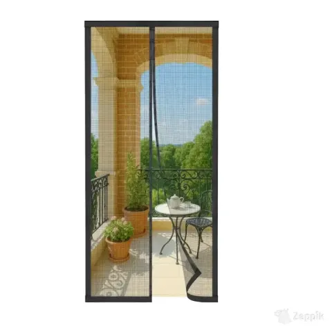 Gozuein magnetiline sääsevõrk uksele 90x210 cm, must
