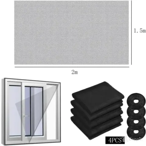 Saijian Akende sääsevõrk, 4 tk, 1,5 × 2 m, must