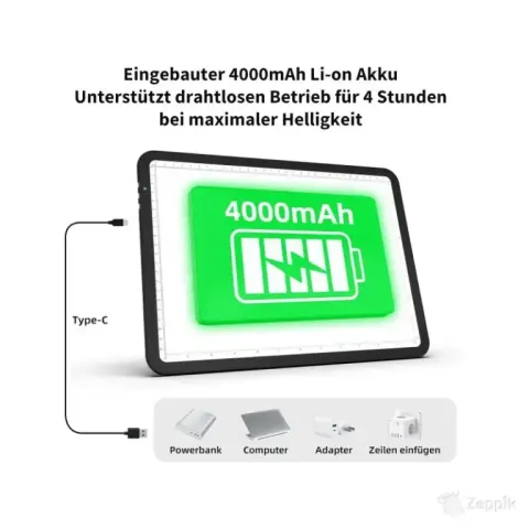 HIUKCOLED LED joonistuslaud valgustusega A4