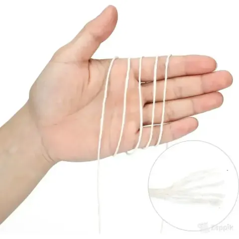 jijAcraft Naturaalne puuvillane niit makrameele 1 mm x 300 m