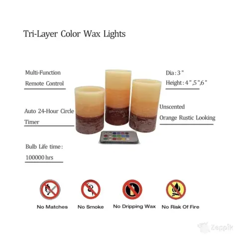 LED vahaküünalde komplekt kõrvitsa lõhnaga Adoria, 3 tk